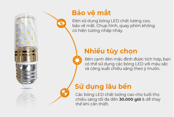 Đèn Bàn QM313 (Đen) - Ảnh 2
