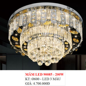 Đèn Ốp Trần Pha Lê Led 90085 200w