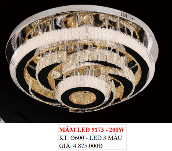 Đèn Ốp Trần Pha Lê Led 9173