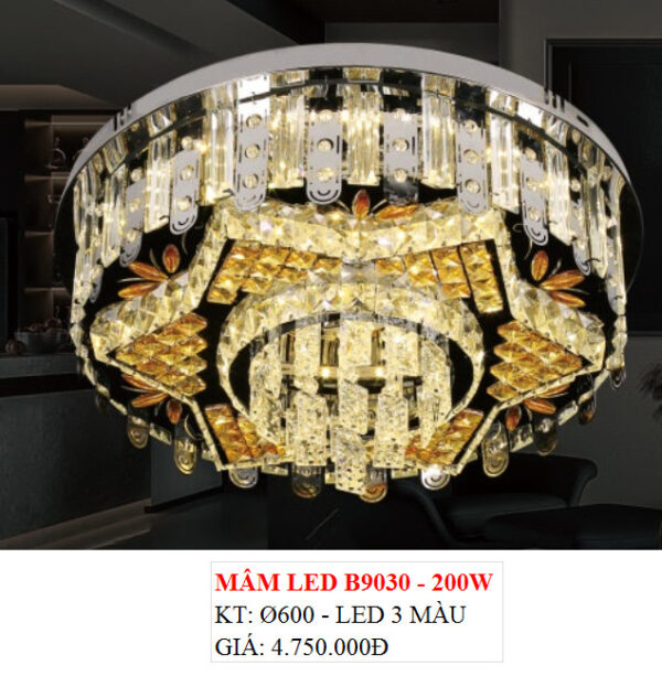 Đèn Ốp Trần Pha Lê Led B 9030 200w