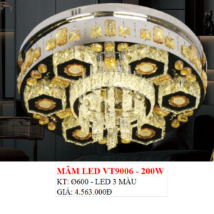 Đèn Ốp Trần Pha Lê Led VT 9006 200w