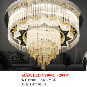 Đèn Ốp Trần Pha Lê Led VT 8041 200w