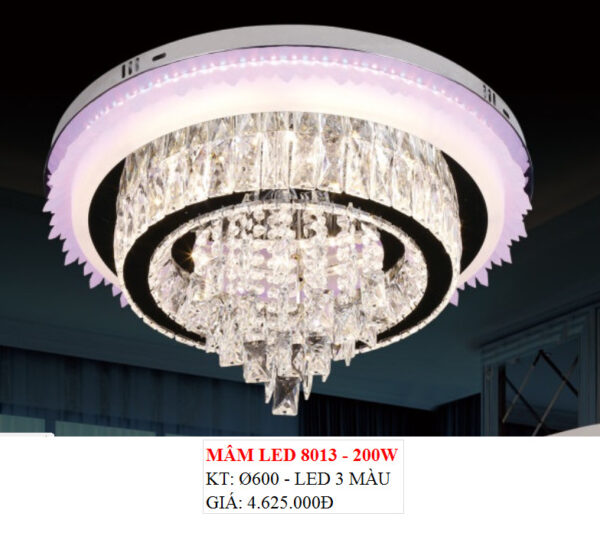 Đèn Ốp Trần Pha Lê Led 8013 200w
