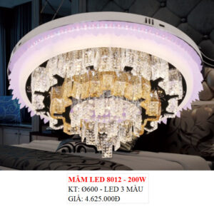 Đèn Ốp Trần Pha Lê Led 8012 200w