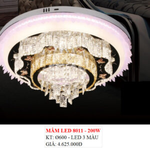 Đèn Ốp Trần Pha Lê Led 8011 200w