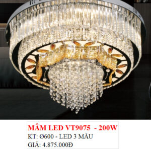 Đèn Ốp Trần Pha Lê Led VT 9075 200w