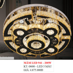 Đèn Ốp Trần Pha Lê Led 941 200w