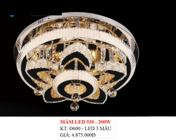 Đèn Ốp Trần Pha Lê Led 930 200w