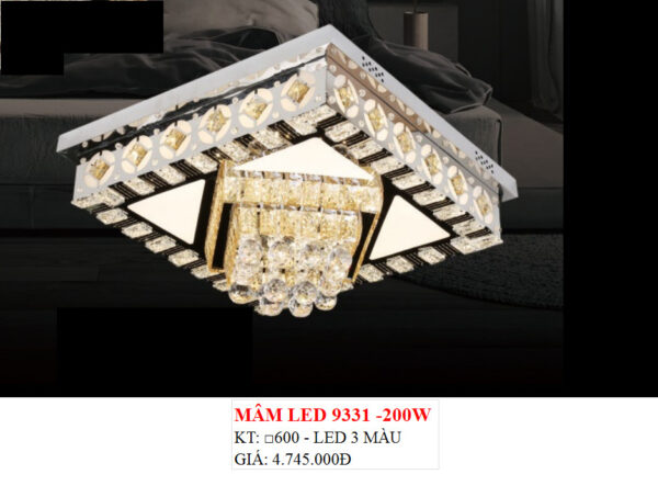 Đèn Ốp Trần Pha Lê Led 9331 200W