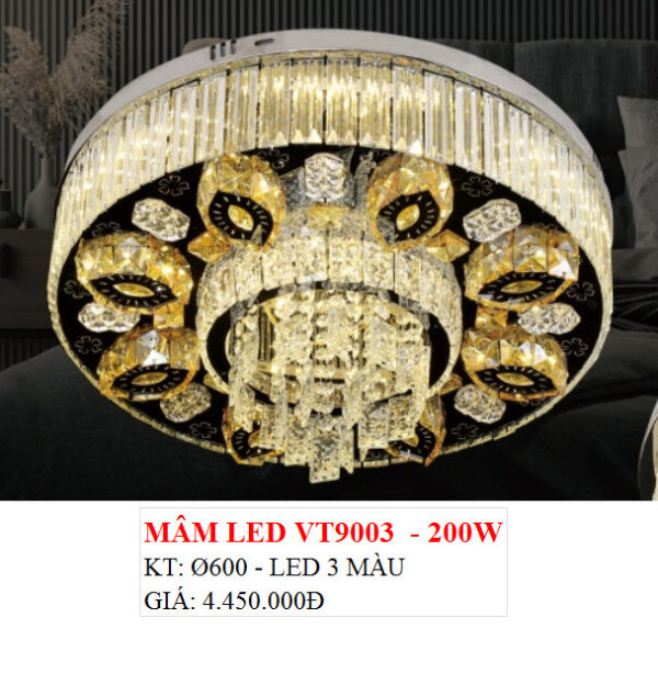 Đèn Ốp Trần Pha Lê Led VT 9003 200w