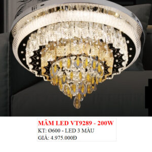 Đèn Ốp Trần Pha Lê Led VT 9289 200w