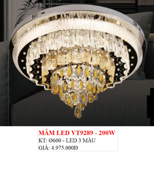 Đèn Ốp Trần Pha Lê Led VT 9289 200w