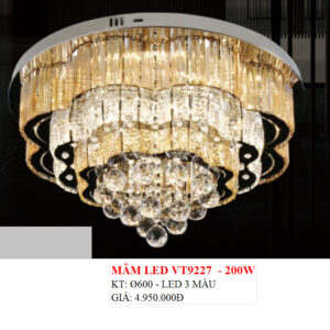 Đèn Ốp Trần Pha Lê Led VT 9227