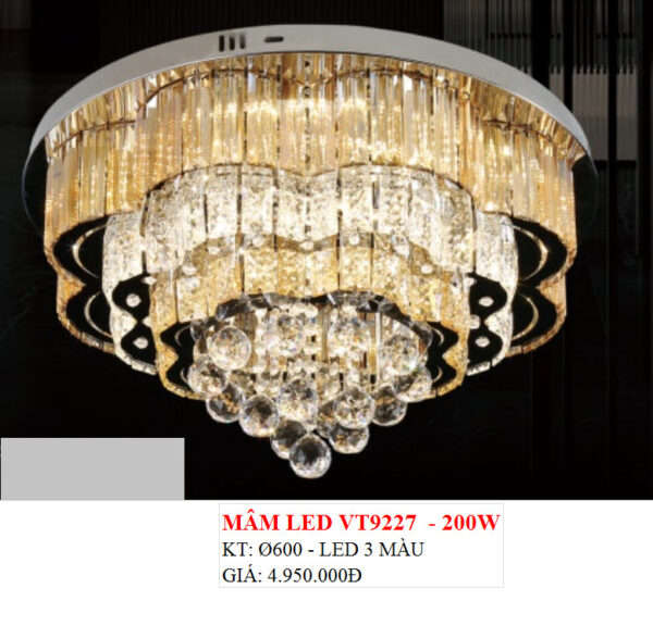 Đèn Ốp Trần Pha Lê Led VT 9227