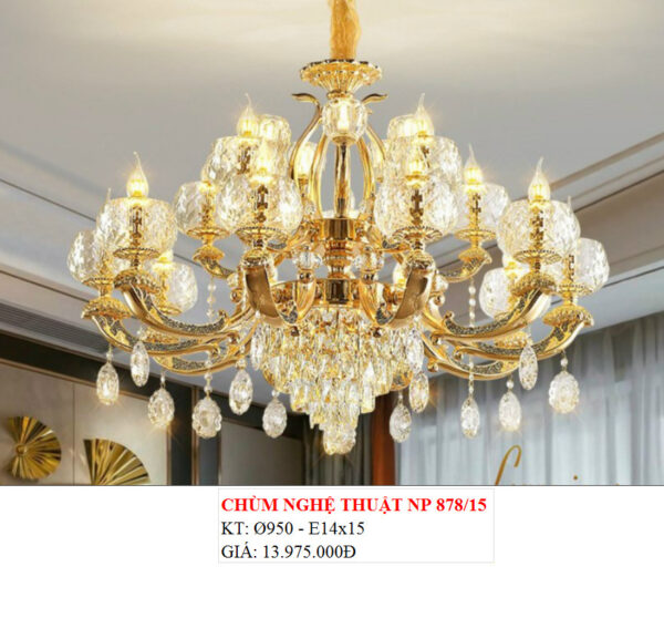 Đèn Chùm Pha Lê NP 878/15