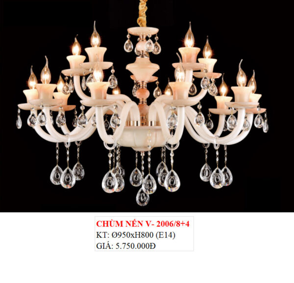 Đèn Chùm Pha Lê V 2006/8+4