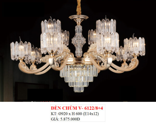Đèn Chùm Pha Lê V 6122/8+4