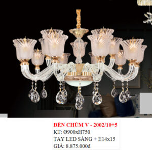 Đèn Chùm Pha Lê V 2002/10+5