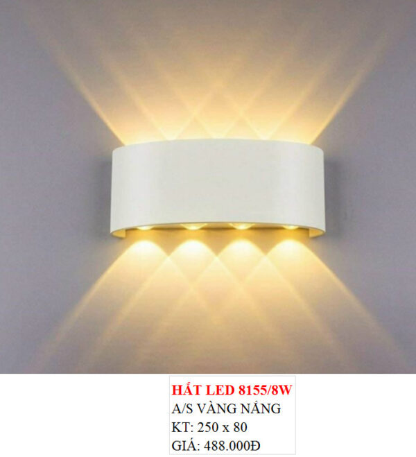 Đèn Vách Led Hắt 8155/8 (VỎ TRẮNG)