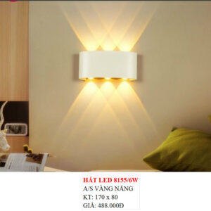 Đèn Vách Led Hắt 8155 6W ( VỎ TRẮNG)