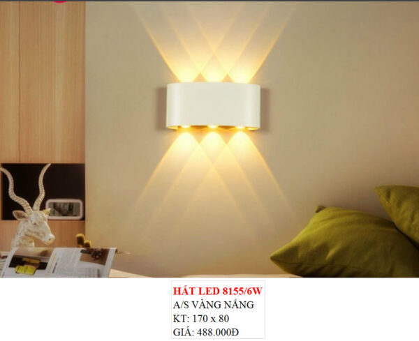 Đèn Vách Led Hắt 8155 6W ( VỎ TRẮNG)