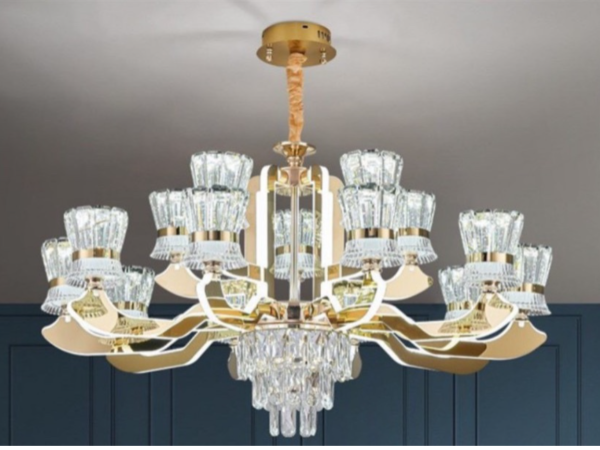 Đèn chùm 18 tay LED hiện đại - EH 1038/18 xi vàng