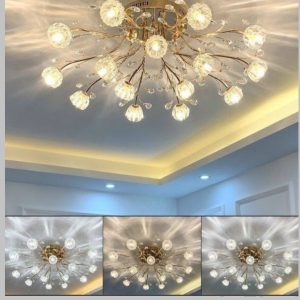 Đèn Áp Trần Kiểu Ý 15 Tay Pha Lê TPL - 6615/15