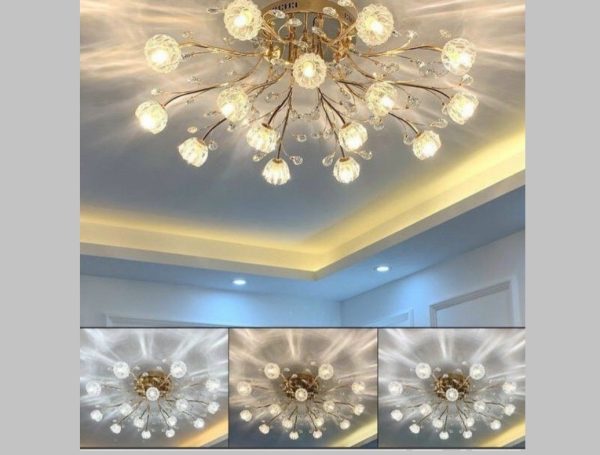 Đèn Áp Trần Kiểu Ý 15 Tay Pha Lê TPL - 6615/15